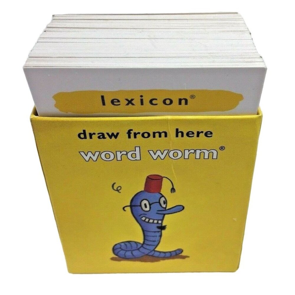 Cranium Board Game Word Worm Yellow Playing Cards Deck Box Replacement Part 2004